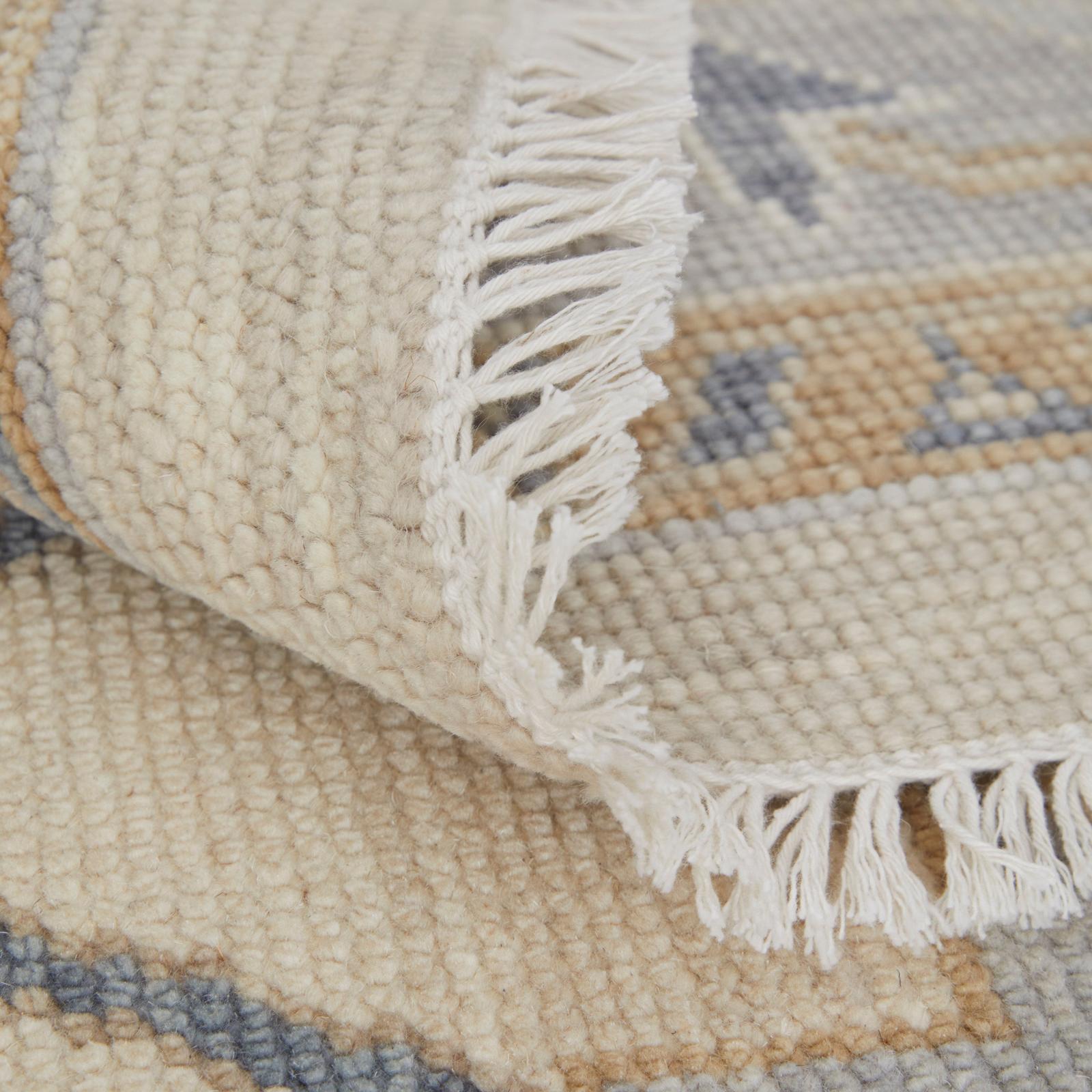Feizy Karina 69G6F Transitional Floral & Botanical Rug in Ivory/Blue/Tan
