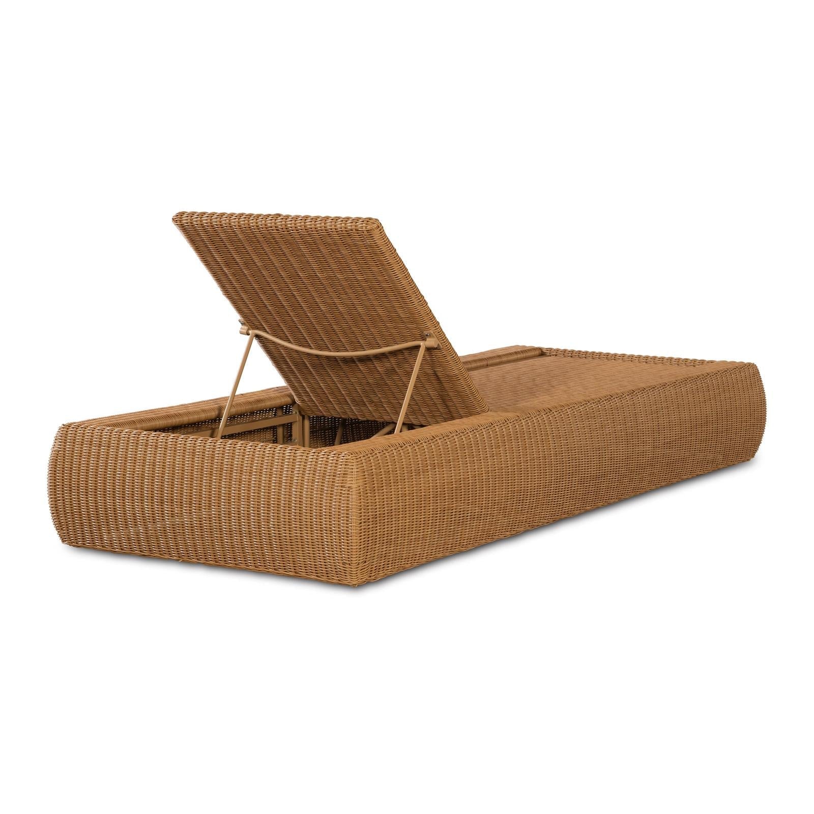 Century Furniture Outdoor Complements Poolside Wicker Reclining Chaise Lounge