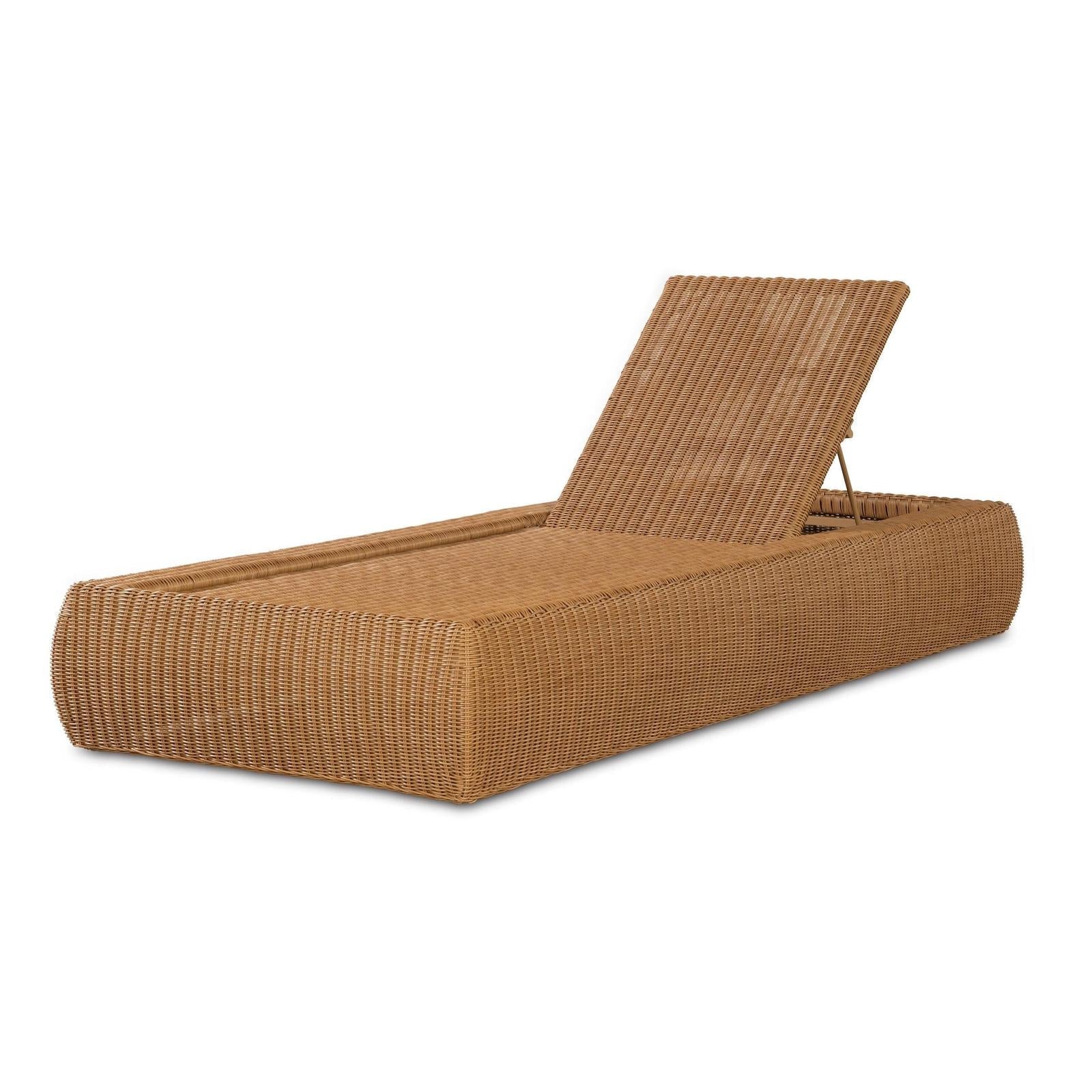 Century Furniture Outdoor Complements Poolside Wicker Reclining Chaise Lounge