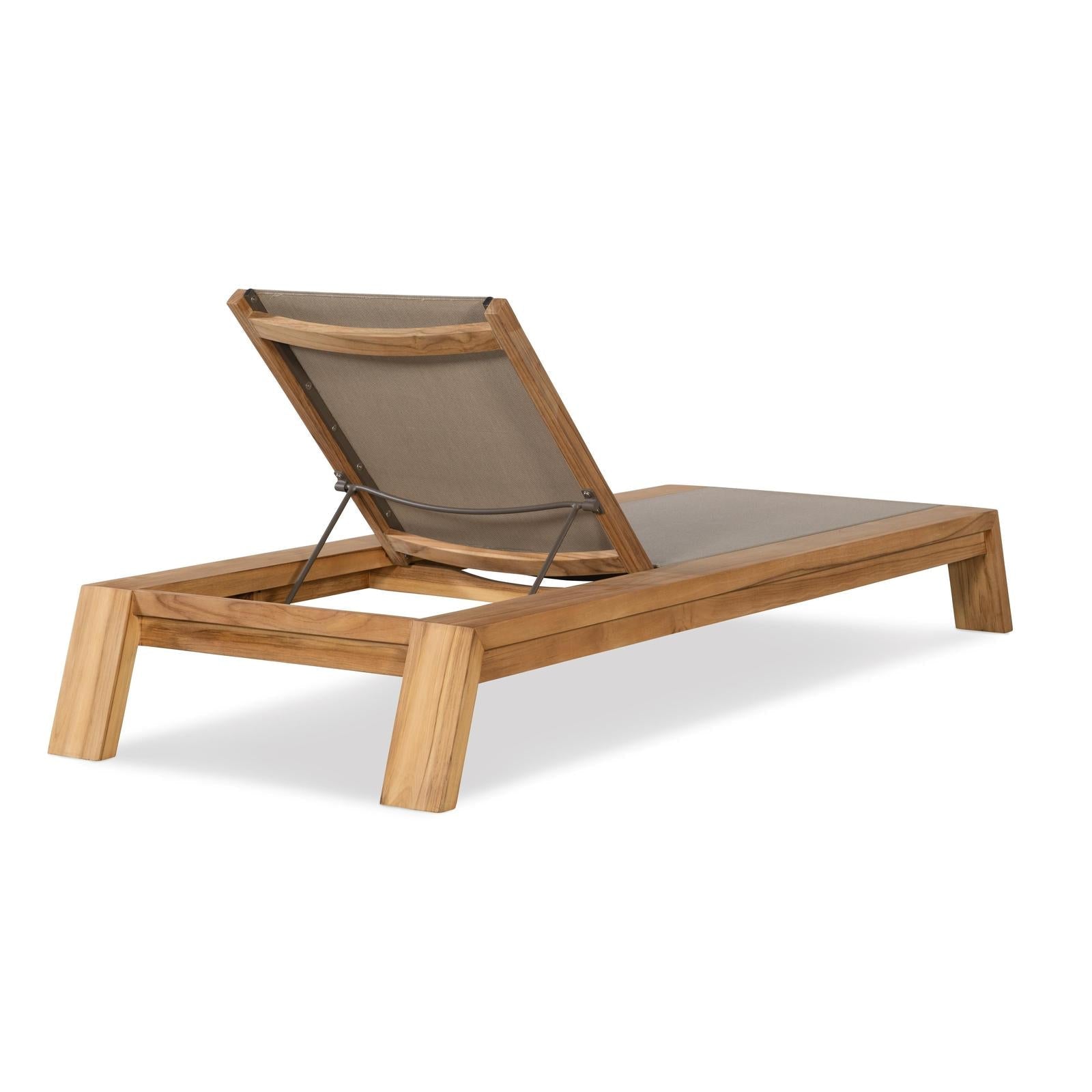 Century Furniture Outdoor Complements Poolside Teak Reclining Chaise Lounge I