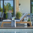 Century Furniture Outdoor Complements Poolside Teak Reclining Chaise Lounge I
