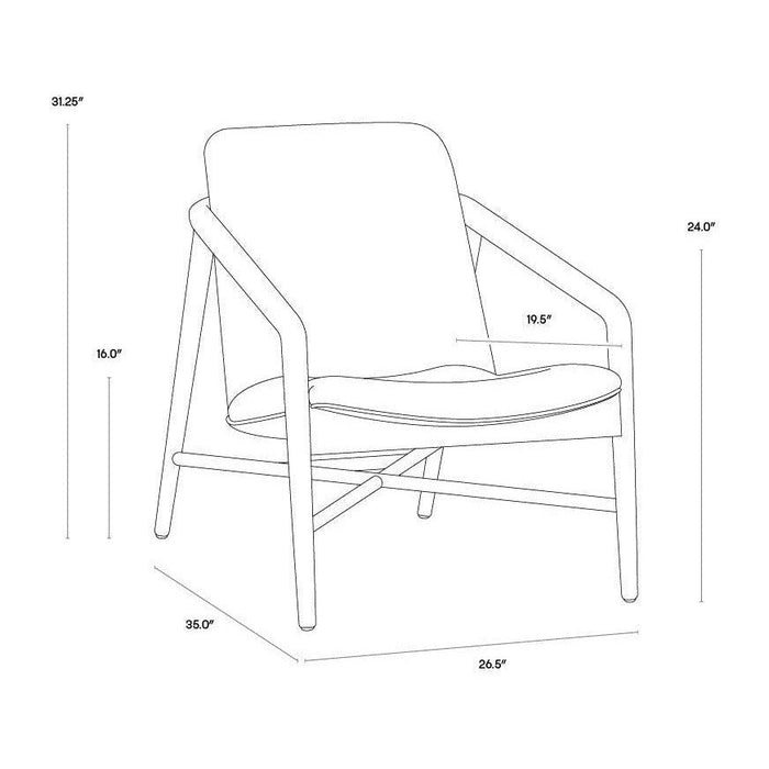 Sunpan Cinelli Lounge Chair New