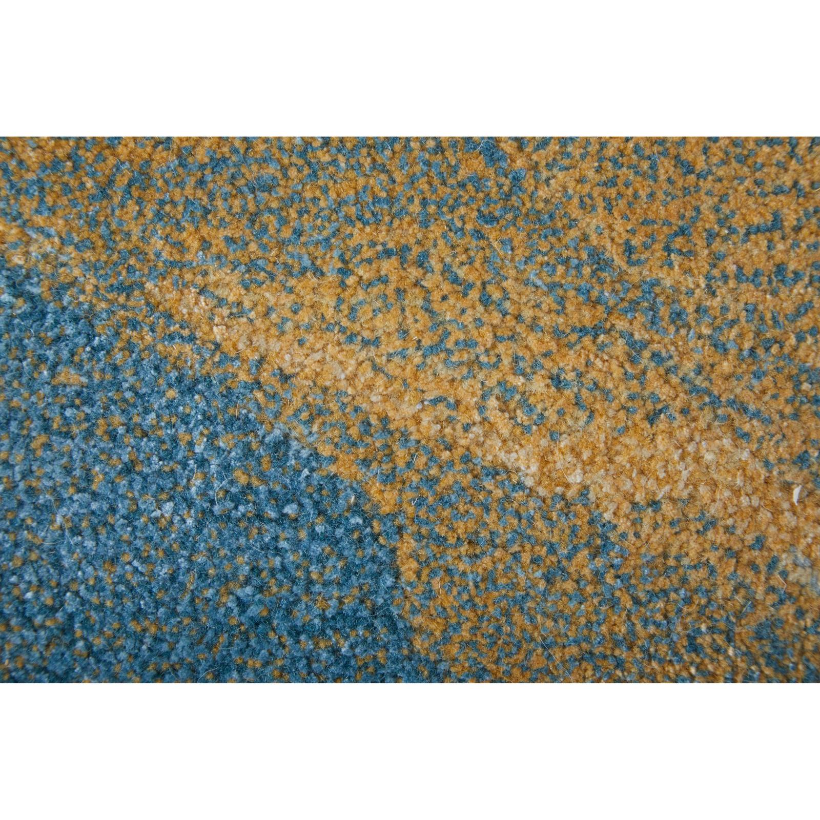 Feizy Kawai 8987F Modern Abstract Rug in Blue/Gold/Gray