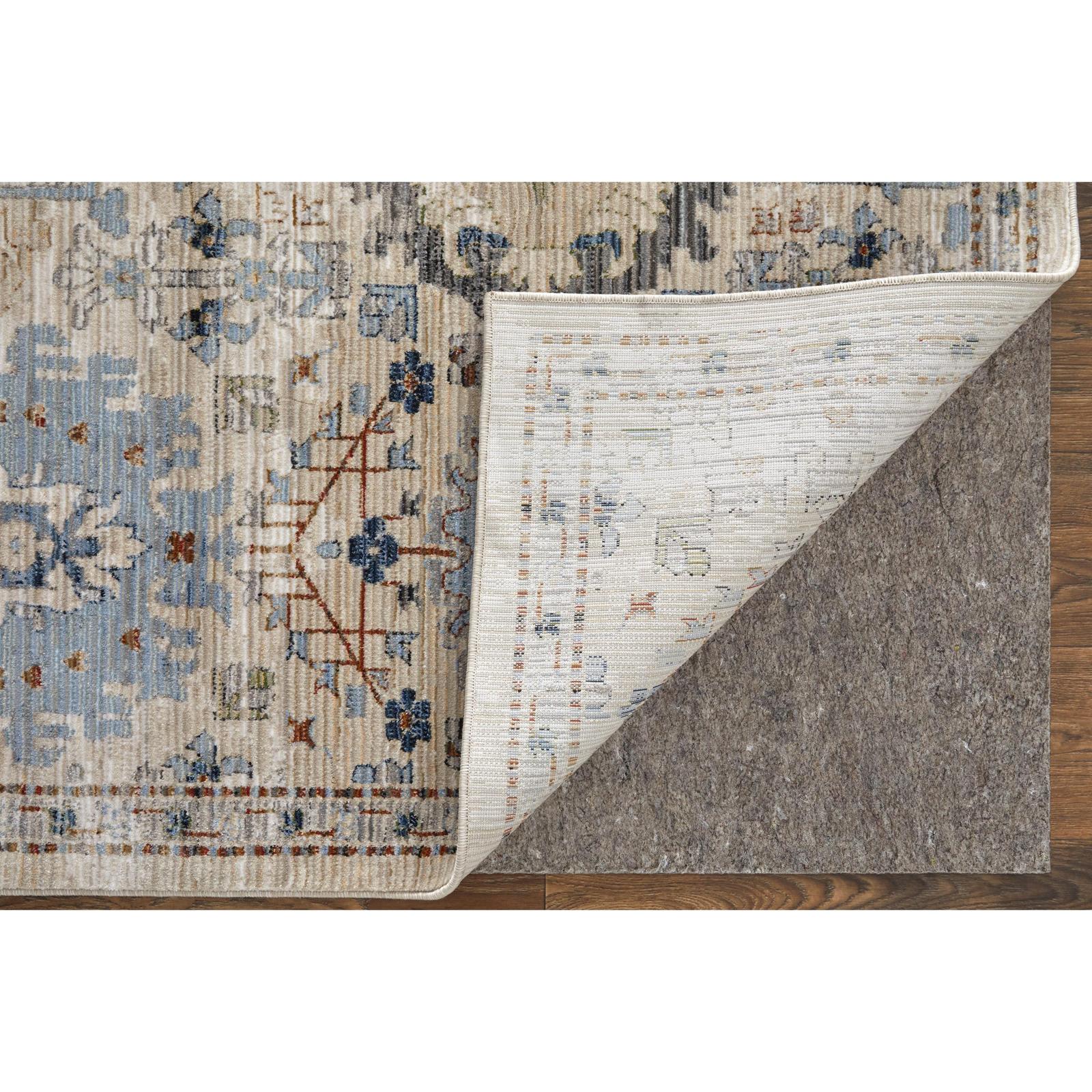 Feizy Melrose 39P5F Traditional Floral & Botanical Rug in Tan/Blue/Red