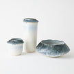 Global Views Aiden Etched Blue Rimed Vase