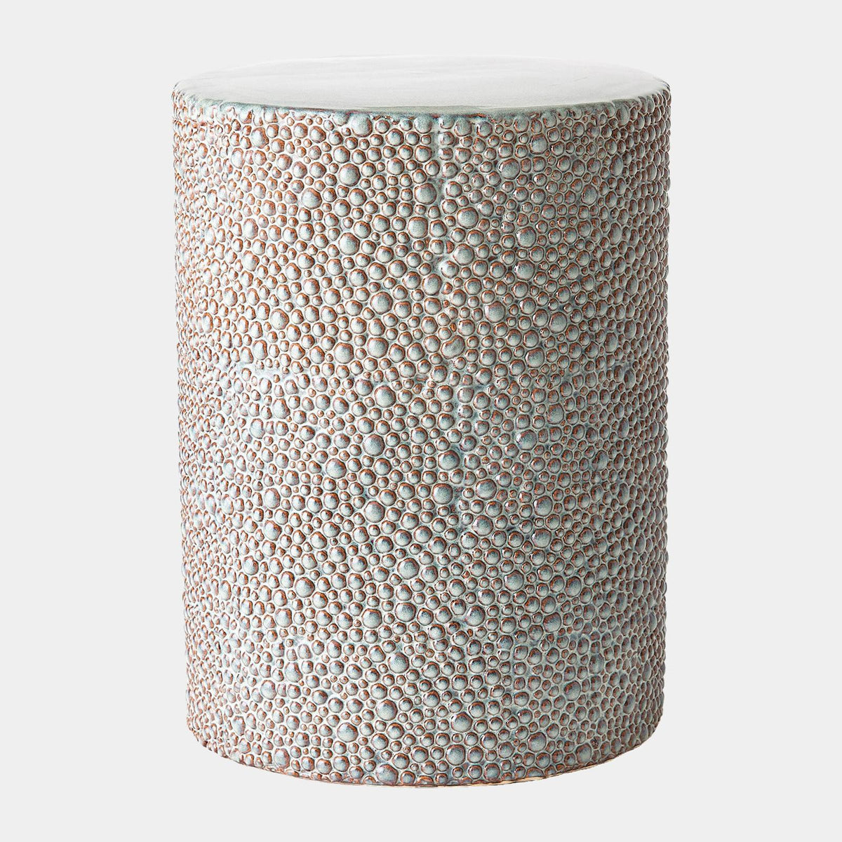 Global Views Ferradas Stone Stool Shiny