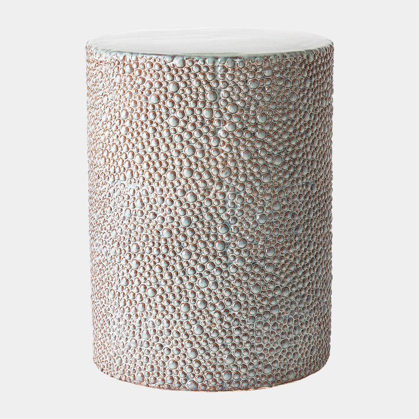 Global Views Ferradas Stone Stool Shiny