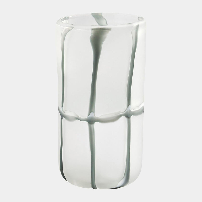 Global Views Crooked Line Grid Vase