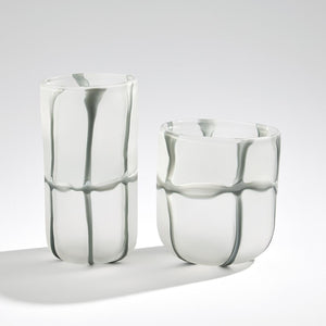 Global Views Crooked Line Grid Vase