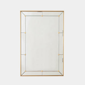 Global Views Claus Brushed Brass Stud Mirror