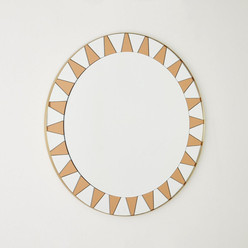 Global Views Sun Mirror Brass