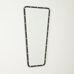 Global Views Fremmy Irregular Mirror Black with Brass Studs
