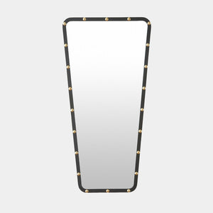 Global Views Fremmy Irregular Mirror Black with Brass Studs