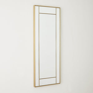 Global Views Block Framed Mirror Brass