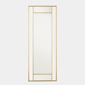Global Views Block Framed Mirror Brass