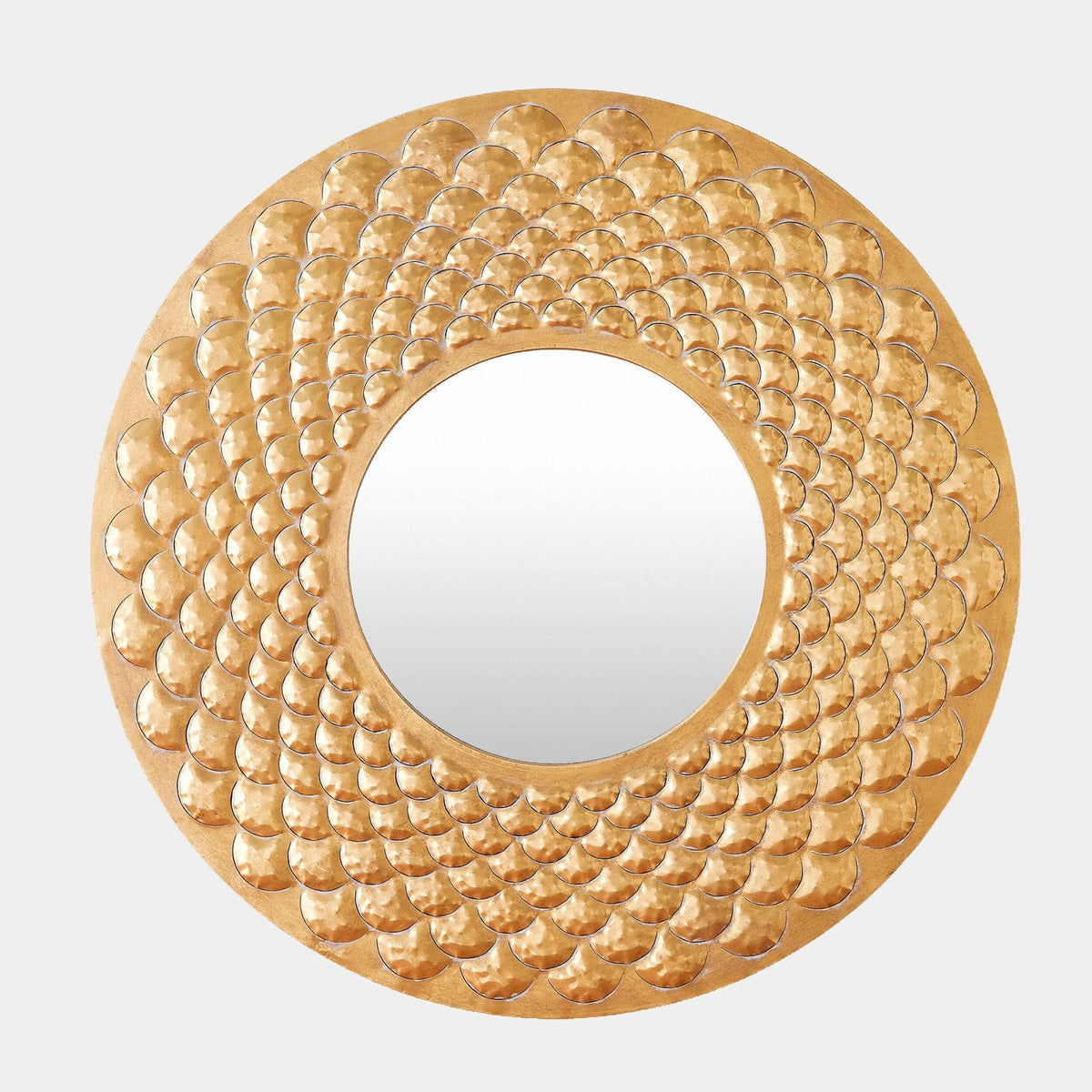 Global Views Gold Fish Scale Wall Mirror