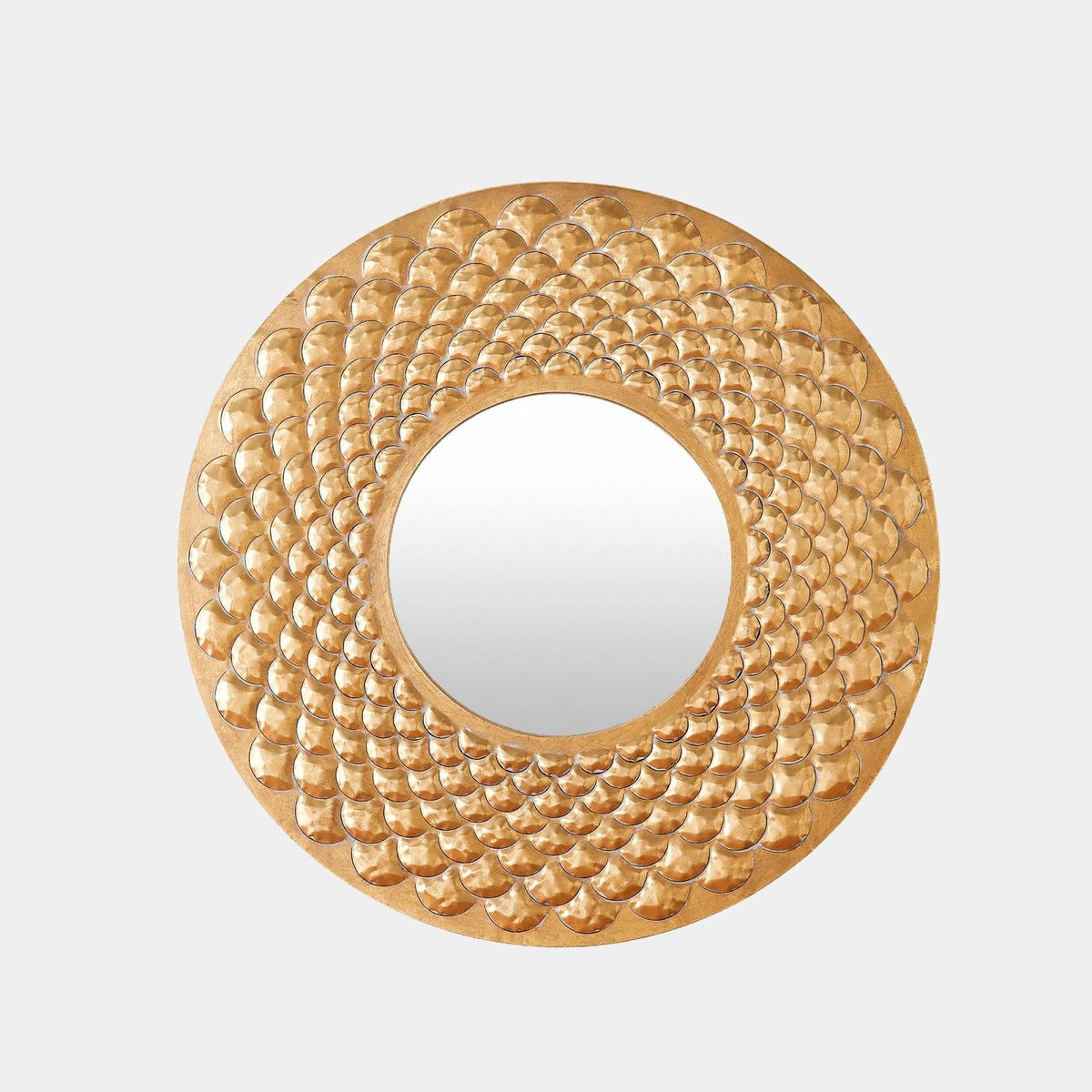 Global Views Gold Fish Scale Wall Mirror