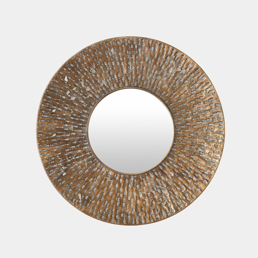 Global Views Ciliary Antique Copper Mirror