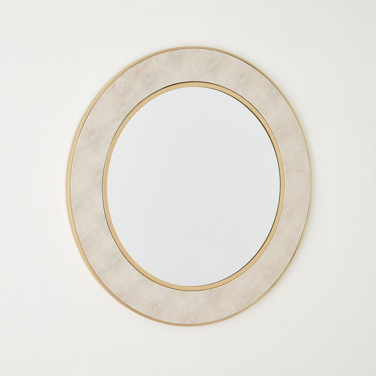Global Views Rabson Mirror Faux Shagreen Gold