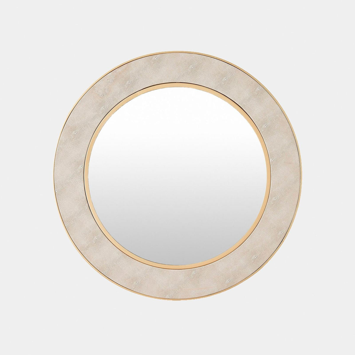 Global Views Rabson Mirror Faux Shagreen Gold