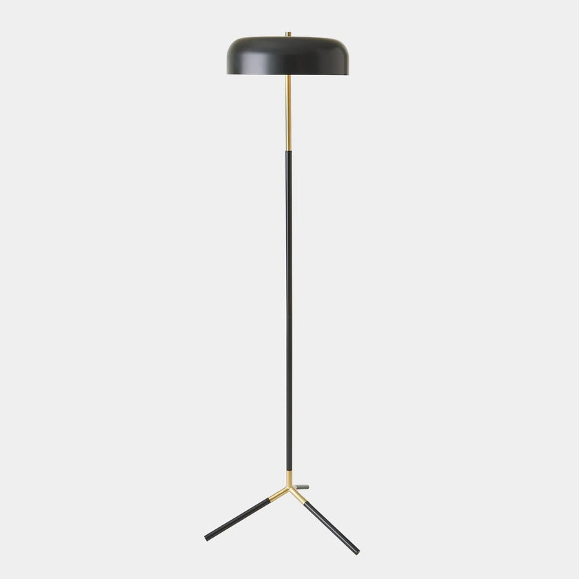 Global Views Carson Black Brass Dome Floor Lamp