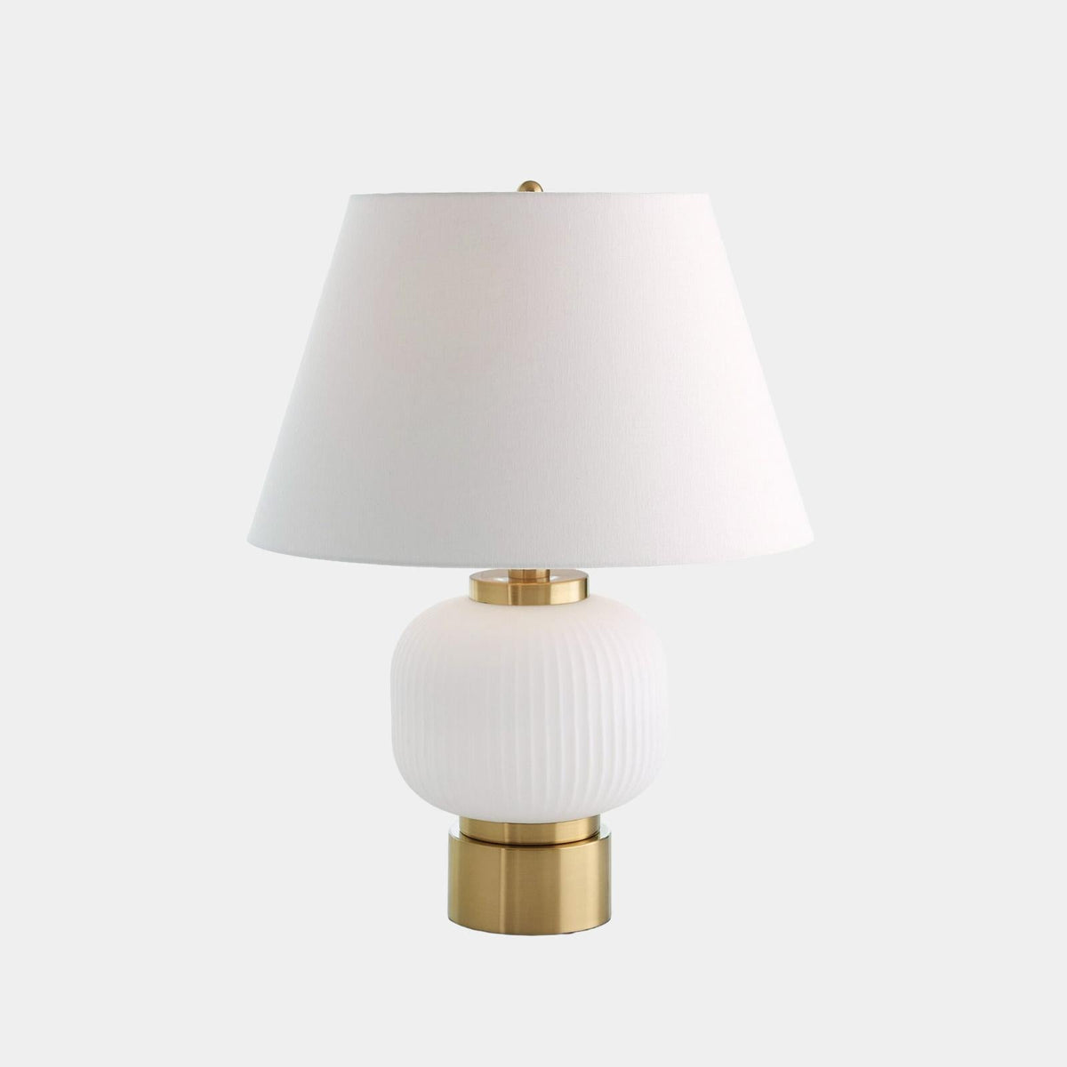 Global Views Global White Brass Table Lamp