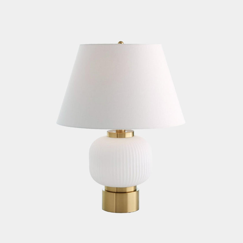 Global Views Global White Brass Table Lamp