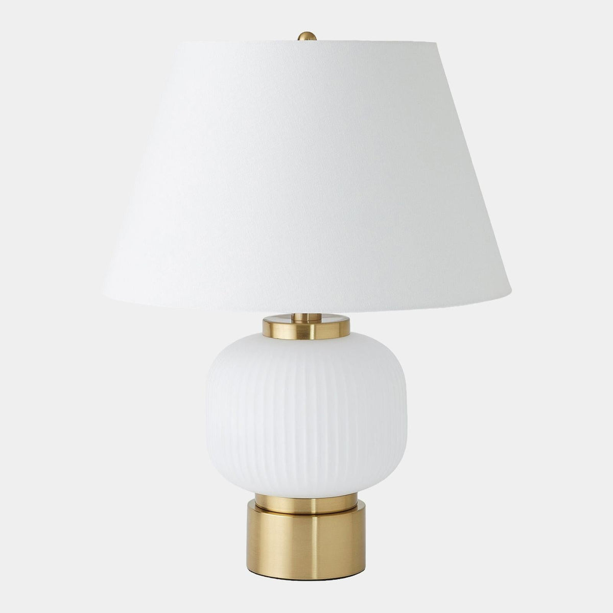 Global Views Global White Brass Table Lamp