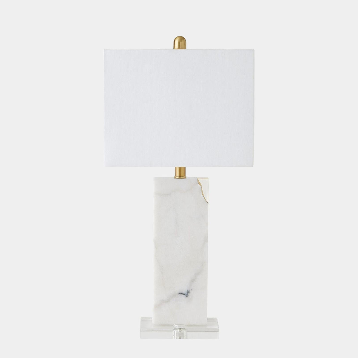Global Views Stalwart Crystal Table Lamp White