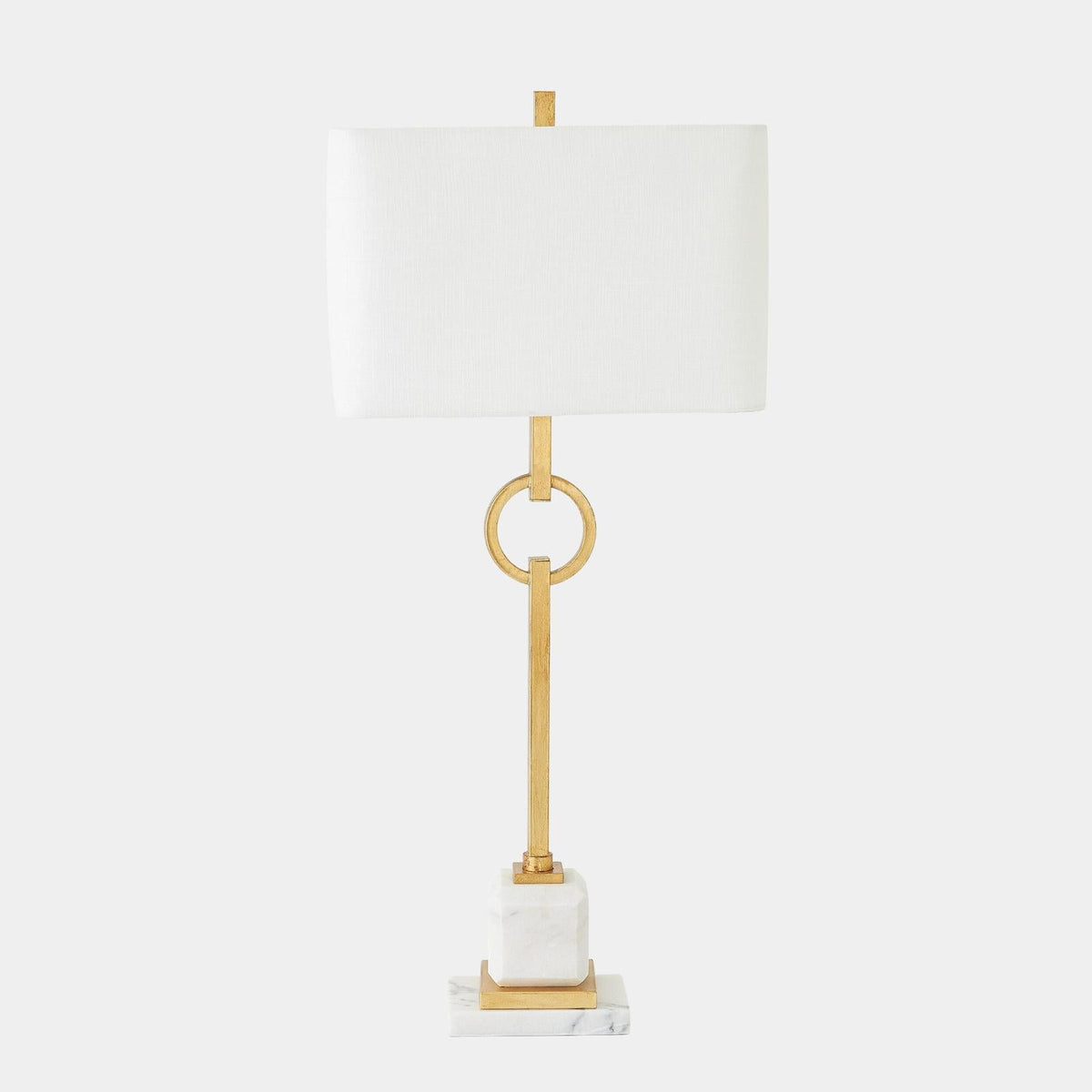 Global Views Top Ring Gold Leaf Table Lamp