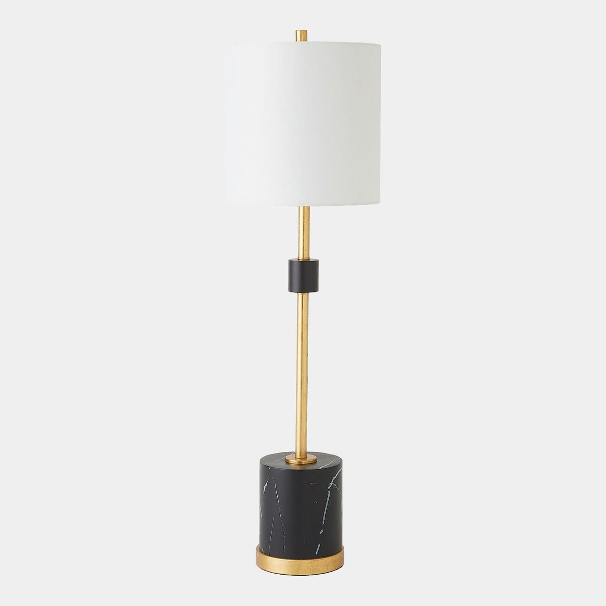 Global Views Maximus Faux Marble Black Gold Table Lamp