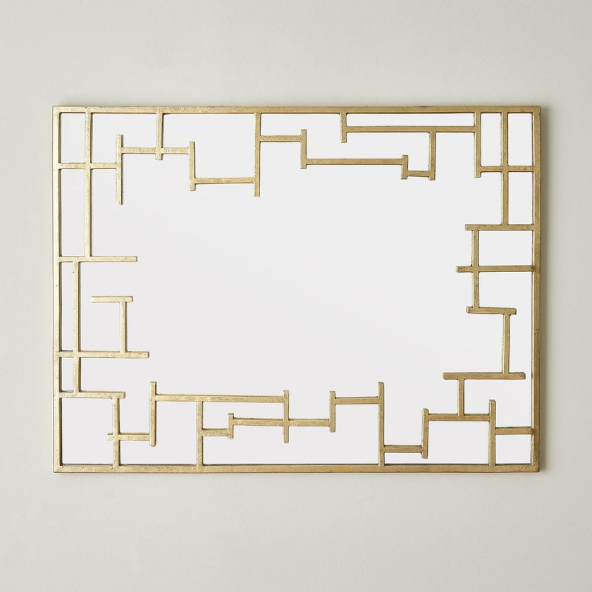 Global Views Jasmine Gold Leaf Wall Mirror