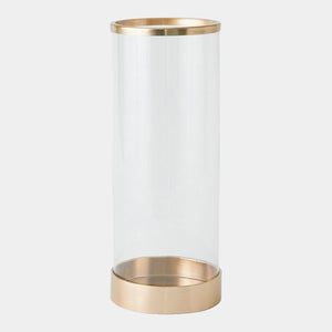 Global Views Banded Antique Brass Hurricane