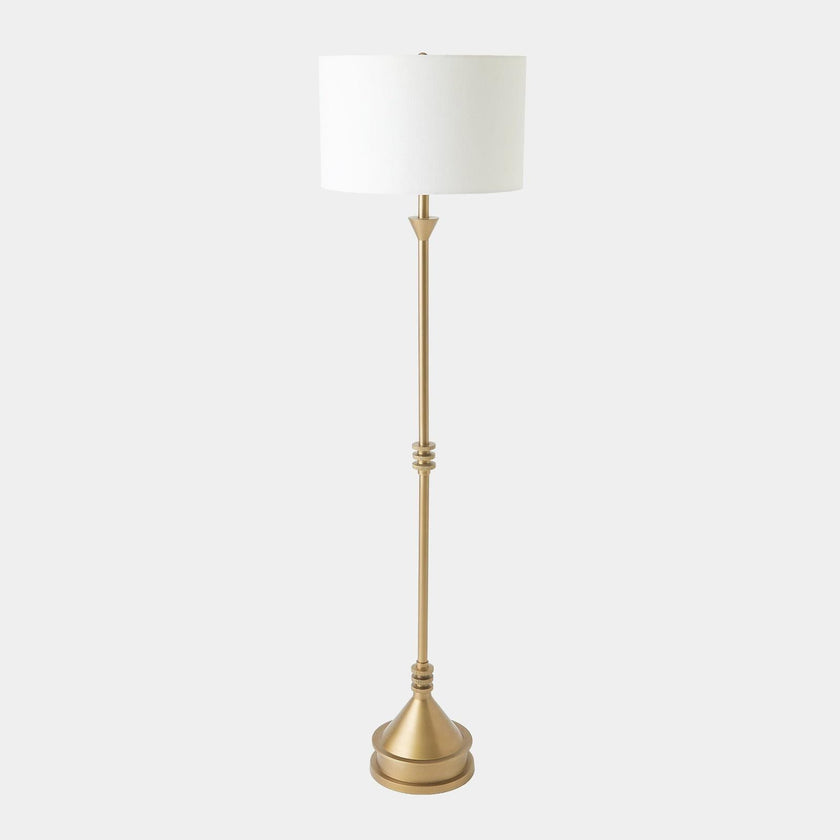 Global Views Gear Antique Brass Floor Lamp