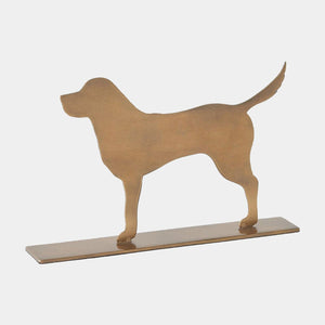 Global Views Antique Brass Dog Sculpture
