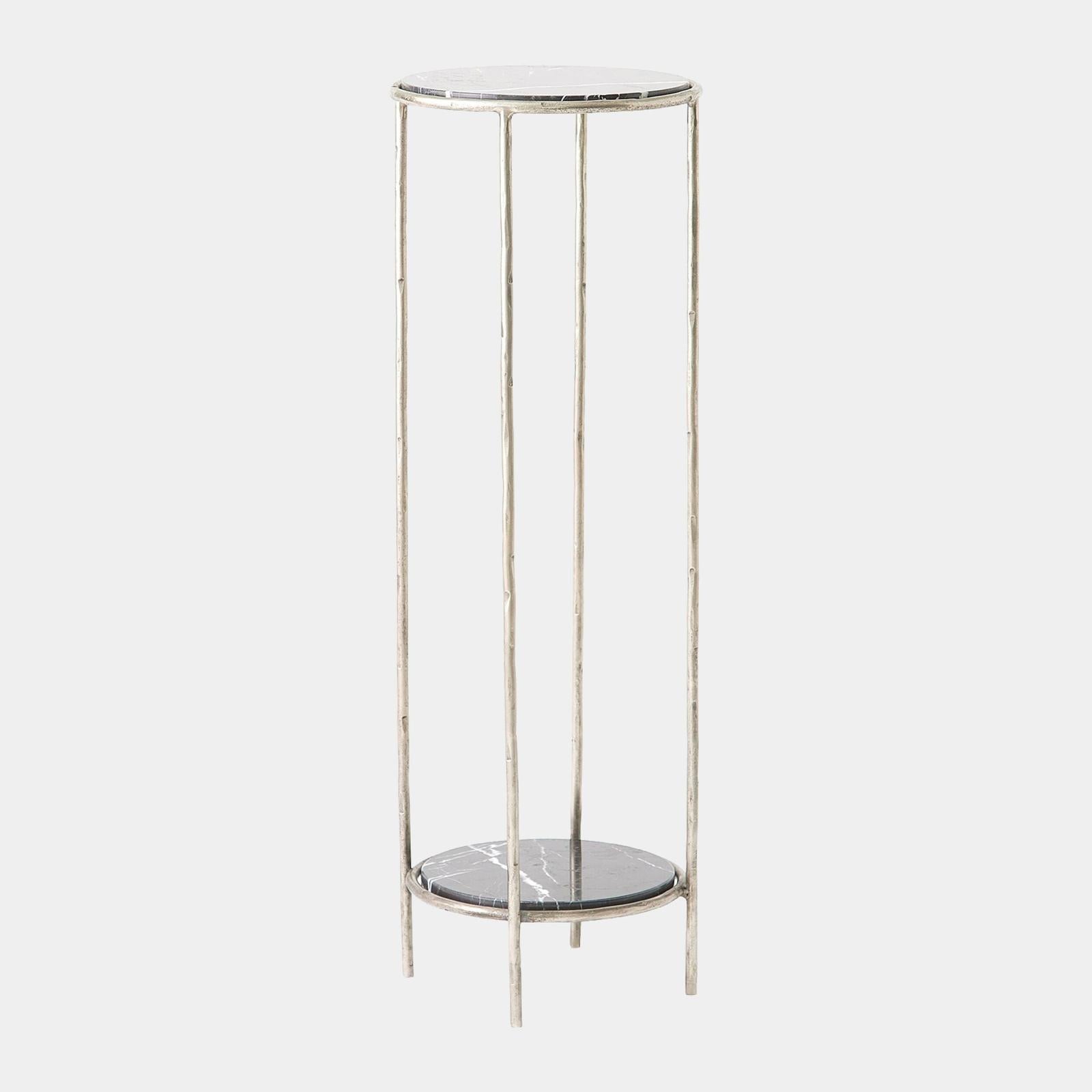 Global Views Nicky Iron Pedestal Table