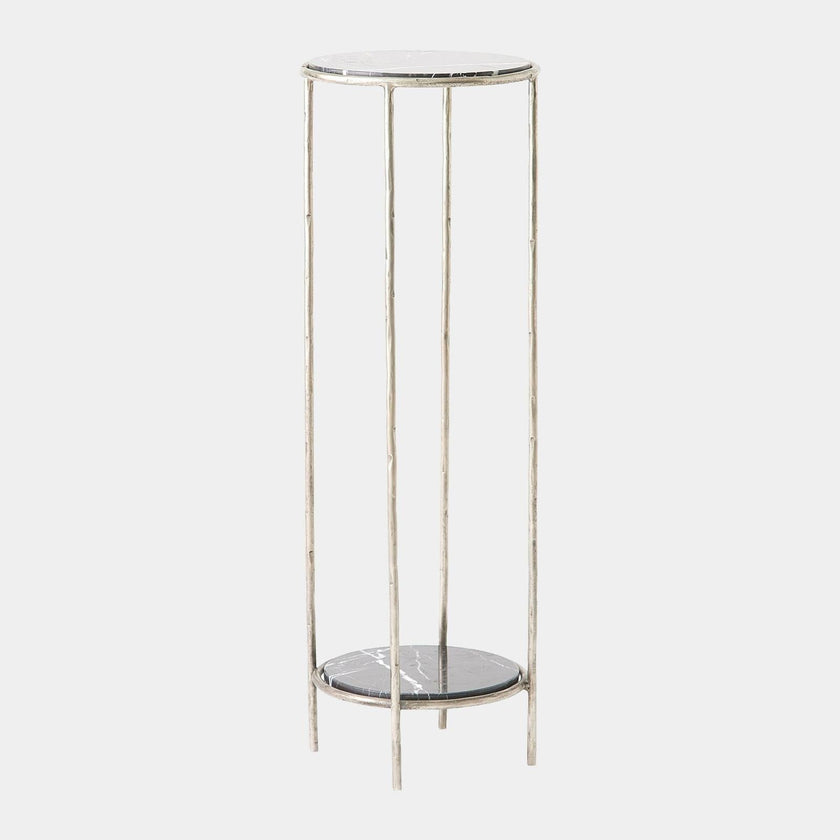 Global Views Nicky Iron Pedestal Table