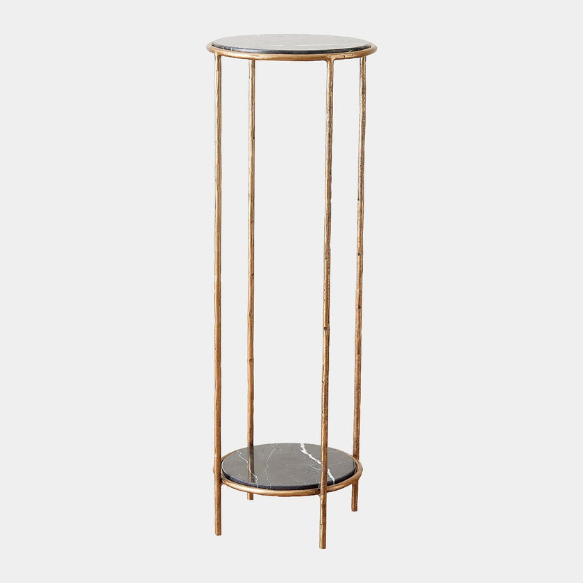 Global Views Nicky Iron Pedestal Table