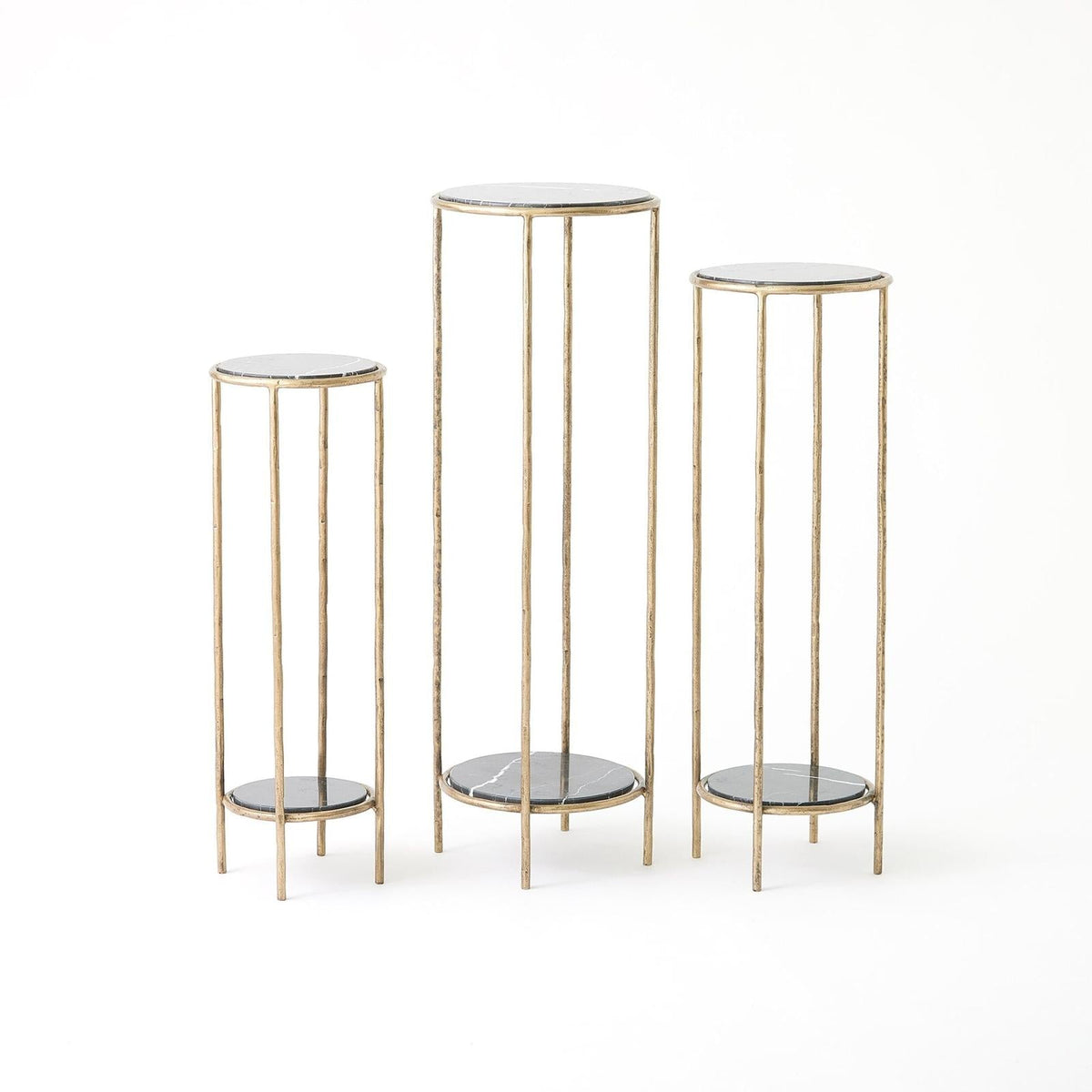 Global Views Nicky Iron Pedestal Table