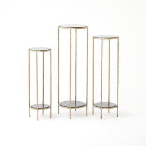 Global Views Nicky Iron Pedestal Table