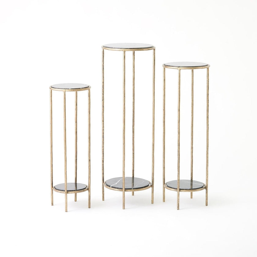 Global Views Nicky Iron Pedestal Table