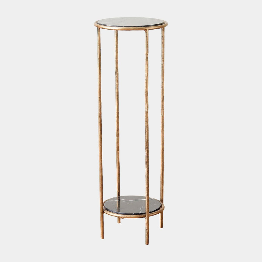 Global Views Nicky Iron Pedestal Table