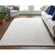 Feizy Redford 8846F Transitional Solid in Ivory/Gray