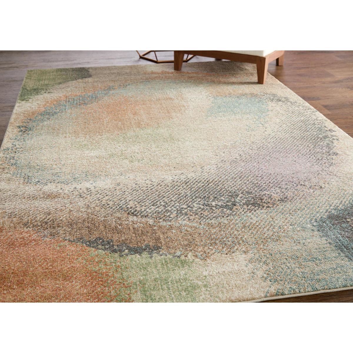 Feizy Eden 39QTF Modern Abstract Rug in Brown/Tan/Blue