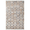 Feizy Beckett 0771F Transitional Trellis & Lattice in Gray/Ivory/Tan