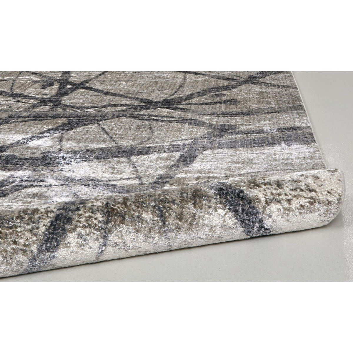 Feizy Kano 3877F Transitional Abstract Rug in Taupe/Gray/Ivory