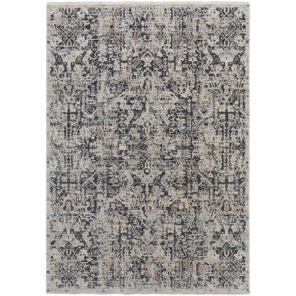 Feizy Kaia 39HUF Transitional Distressed in Ivory/Gray/Taupe