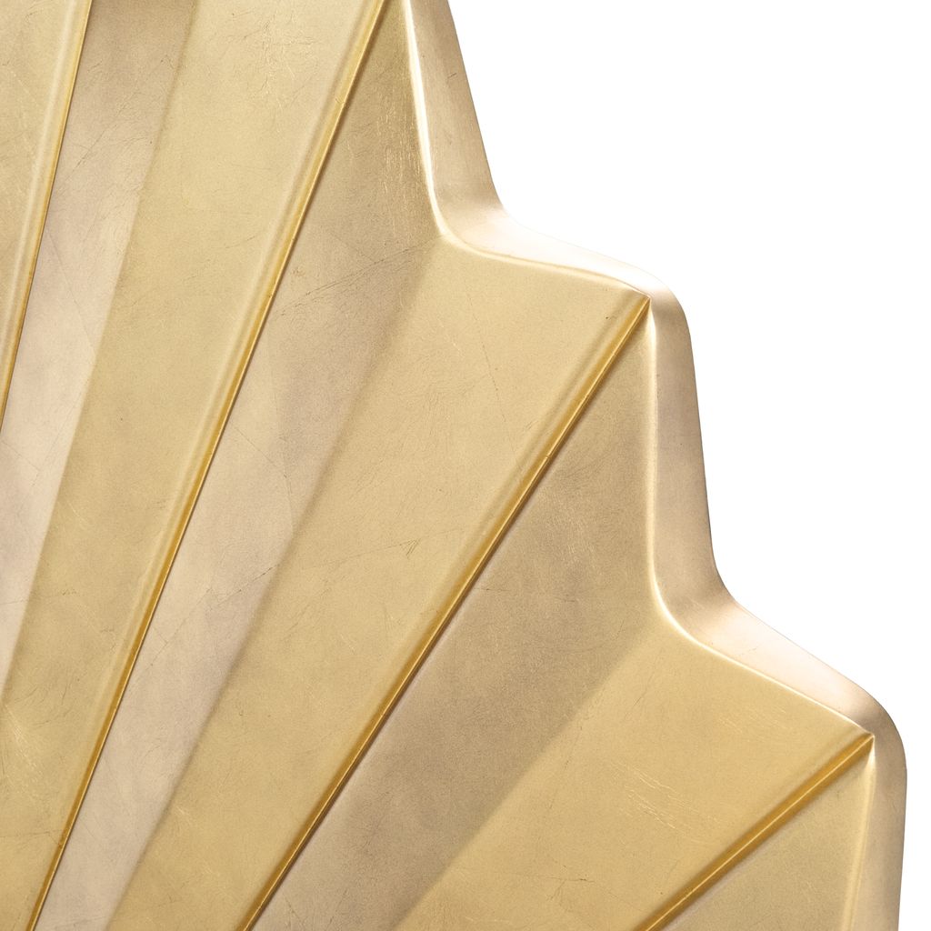 Michael Amini Fantosini King Fan Bed - Gold Leaf