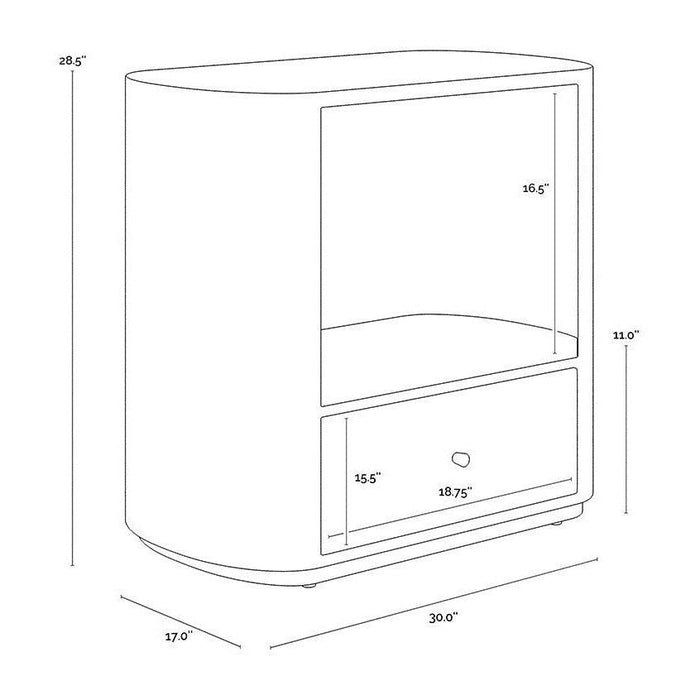 Sunpan Siena Nightstand New