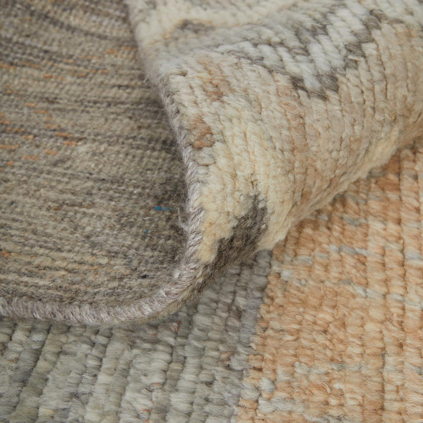 Feizy Kasbah 69FZF Transitional Moroccan Rug in Ivory/Gray/Orange